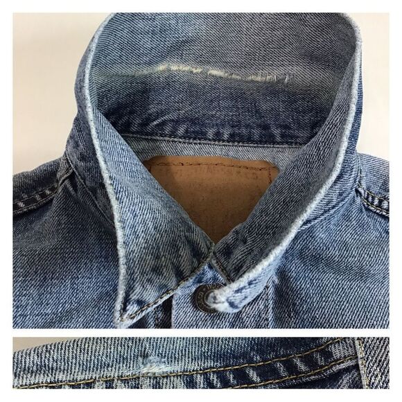 Levi’s Jean Jacket Big E Trucker Style Jacket Button J02 Vintage 80-90’s Size 38 - Picture 8 of 16